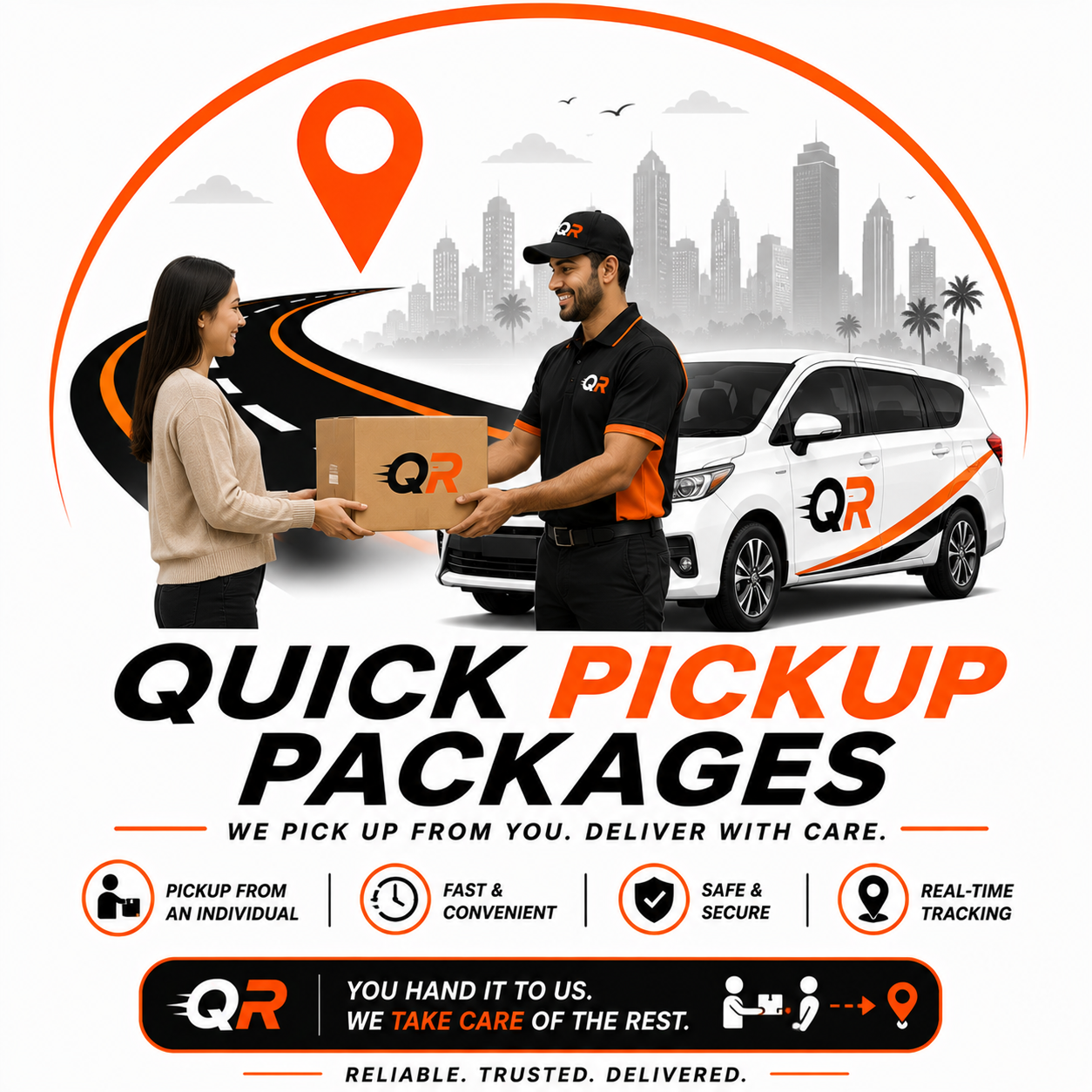 Pick up packages from an individual