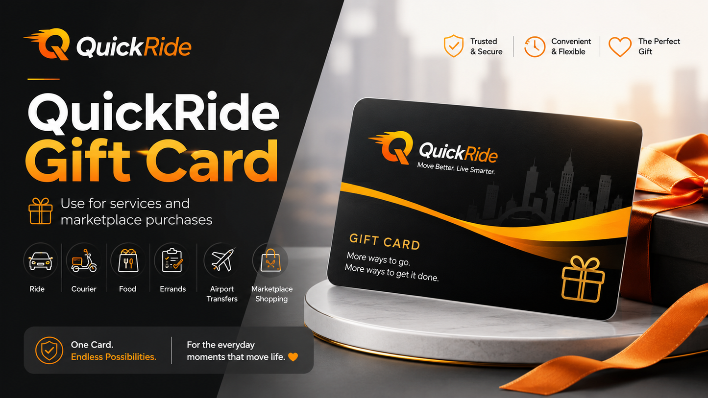 Quick Ride Gift card